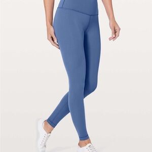 Lululemon wunderunder blue leggings